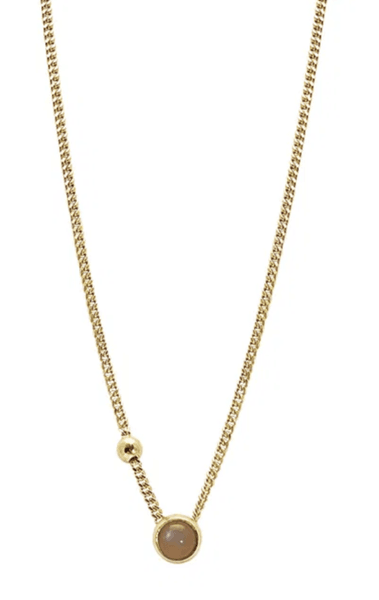 Heiring Halssmykke KOULÉ Peach Moonstone Forgylt