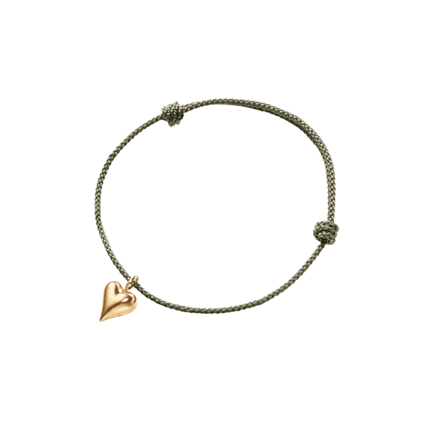 OLE LYNGGAARD COPENHAGEN Connected heart string bracelet green